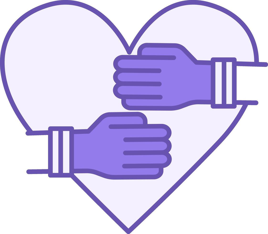 Self-Care Color Icon. Icon. Human Hands Hug Heart. Love yourself. Healthy lifestyle. Wellness Concept vector