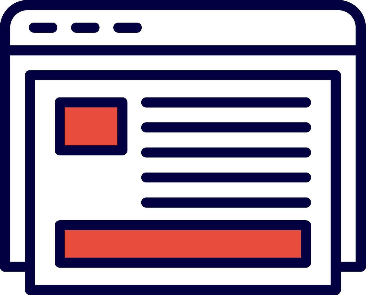 Blogging Line Red Filled Icon vector