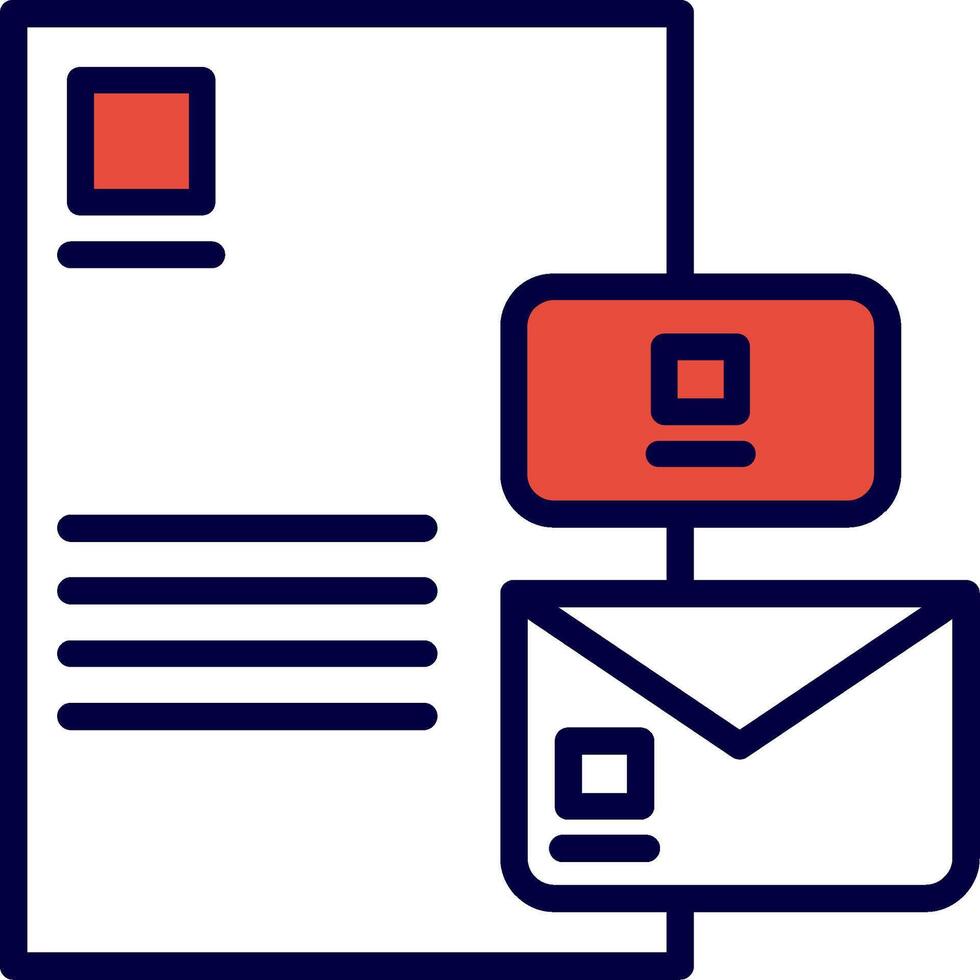 Branding Line Red Filled Icon vector