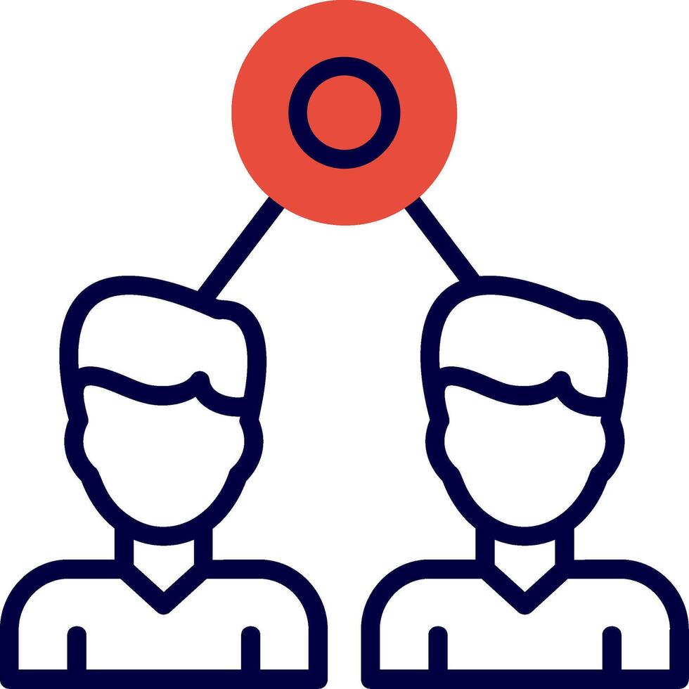 Lookalike Audiences Line Red Filled Icon vector