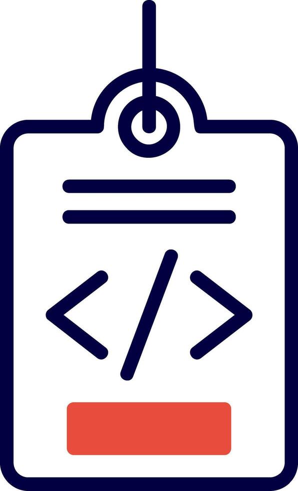 Meta Tags Line Red Filled Icon vector