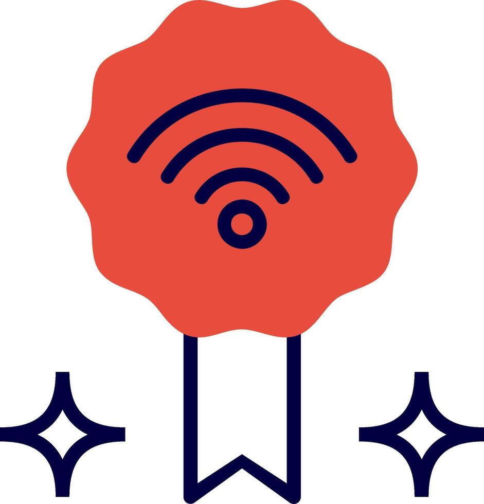 Good Internet Line Red Filled Icon vector