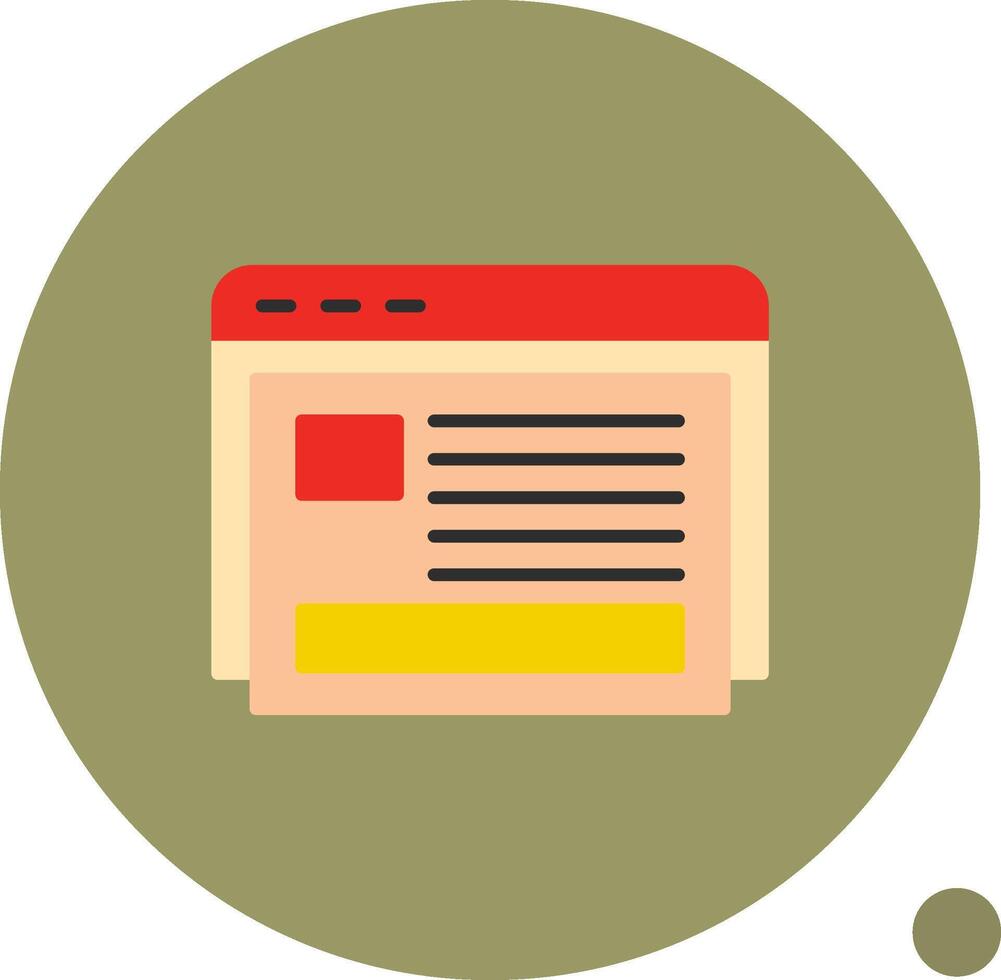 Blogging Flat Shadow Icon vector