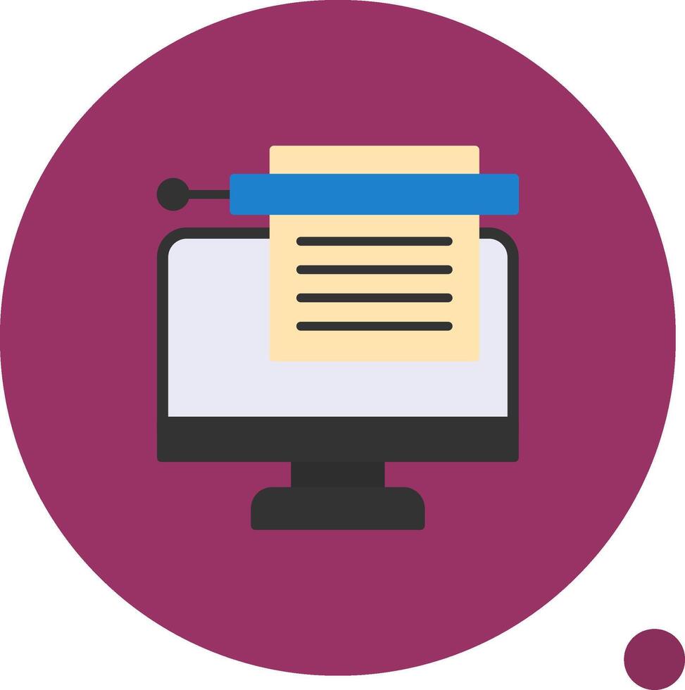 Bots Copywriting Flat Shadow Icon vector