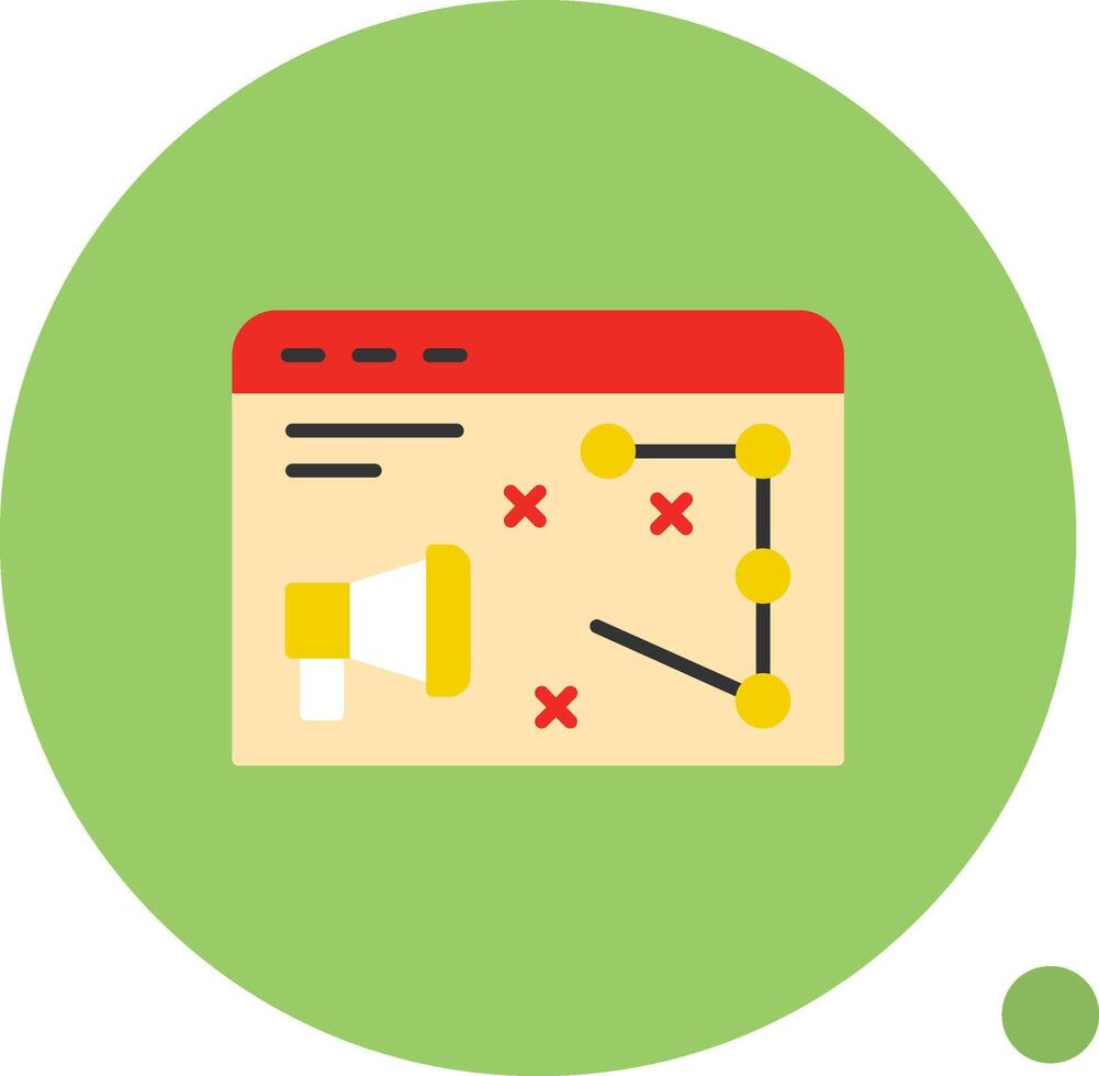 Digital Strategy Flat Shadow Icon vector