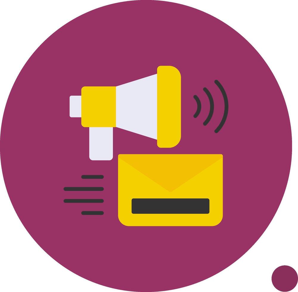 Email Marketing Flat Shadow Icon vector