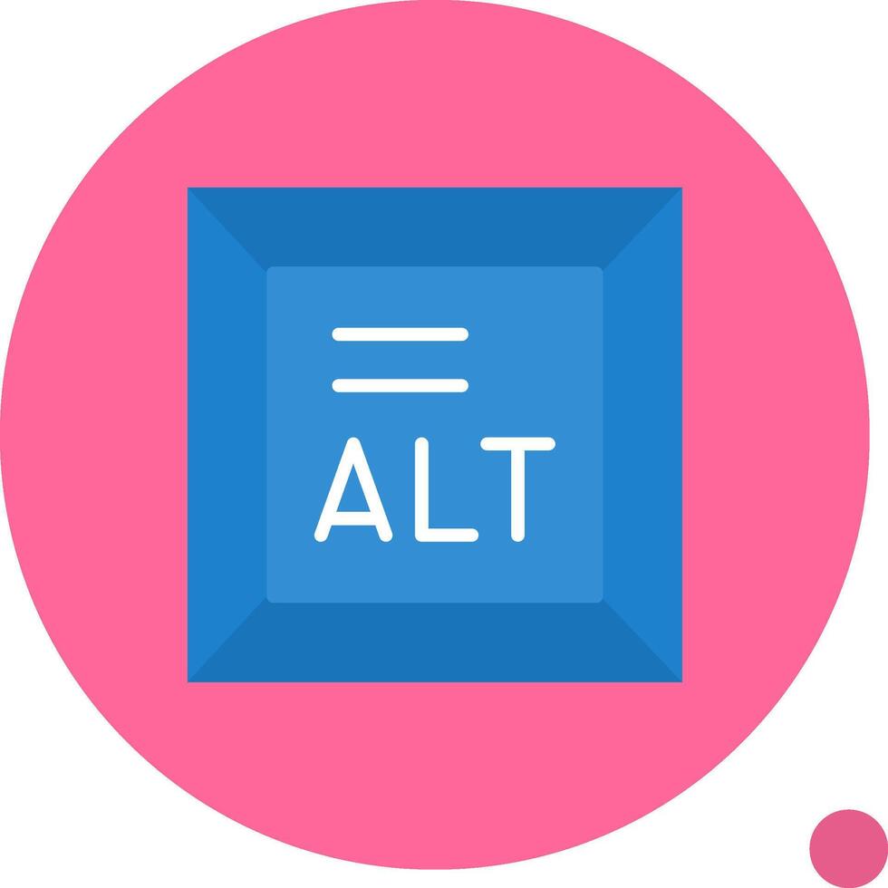 Alt Text Flat Shadow Icon vector