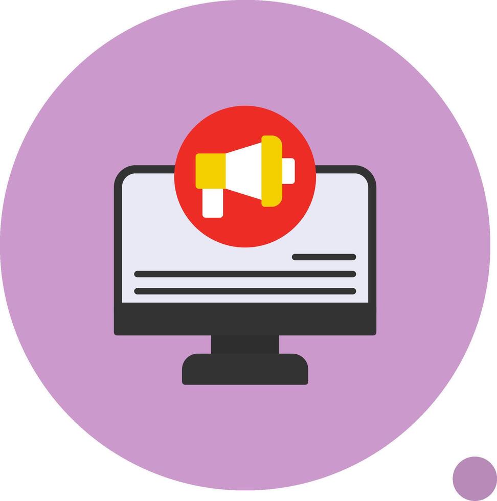 Online Pr Flat Shadow Icon vector