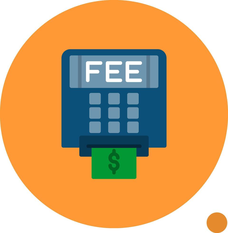 Atm Fees Flat Shadow Icon vector
