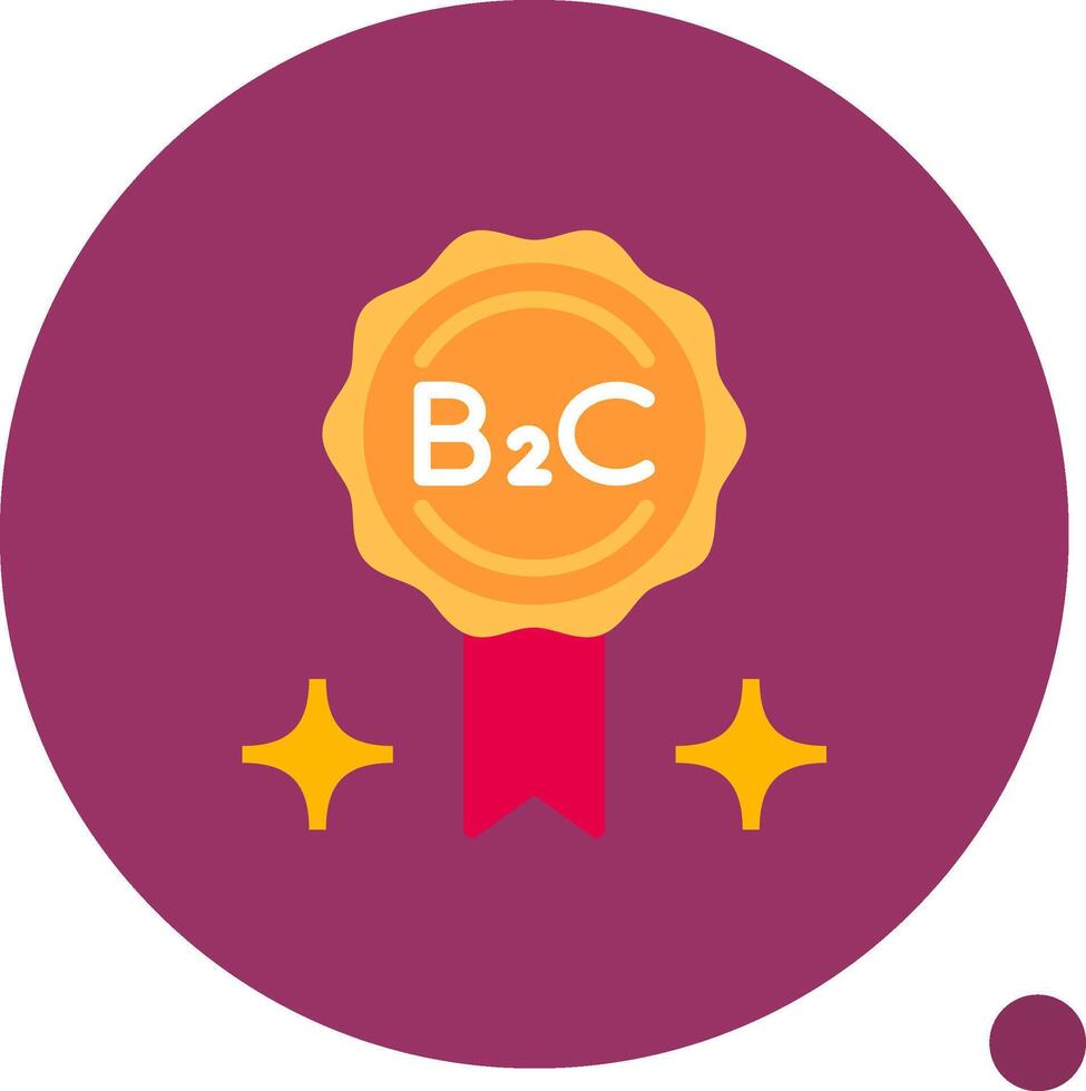 B2C Flat Shadow Icon vector