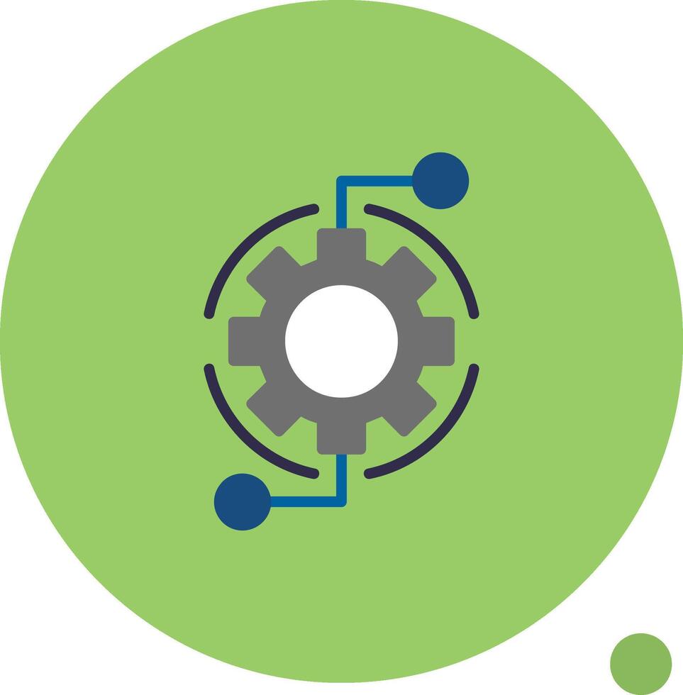 Business Automation Flat Shadow Icon vector