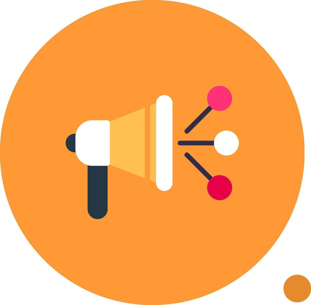 Content Marketer Flat Shadow Icon vector