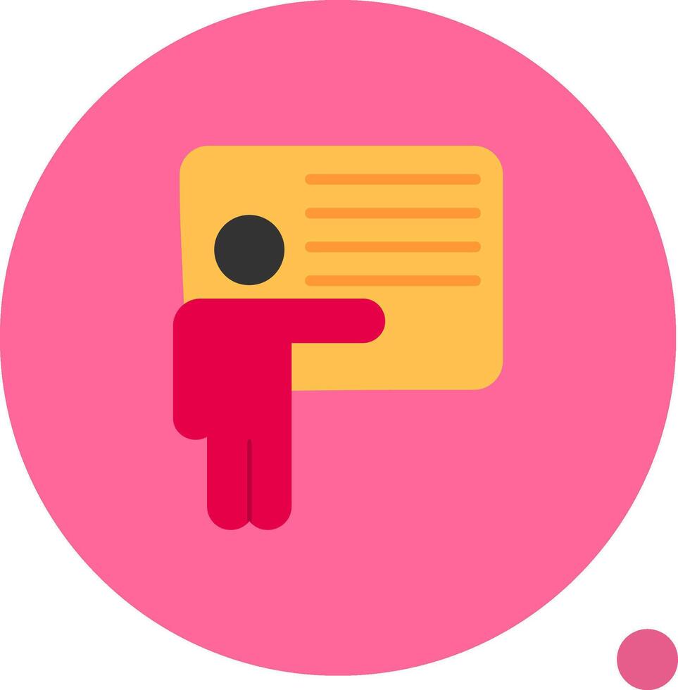 Coaching Flat Shadow Icon vector