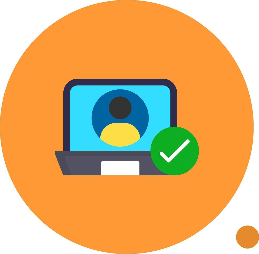 Customer Activation Flat Shadow Icon vector