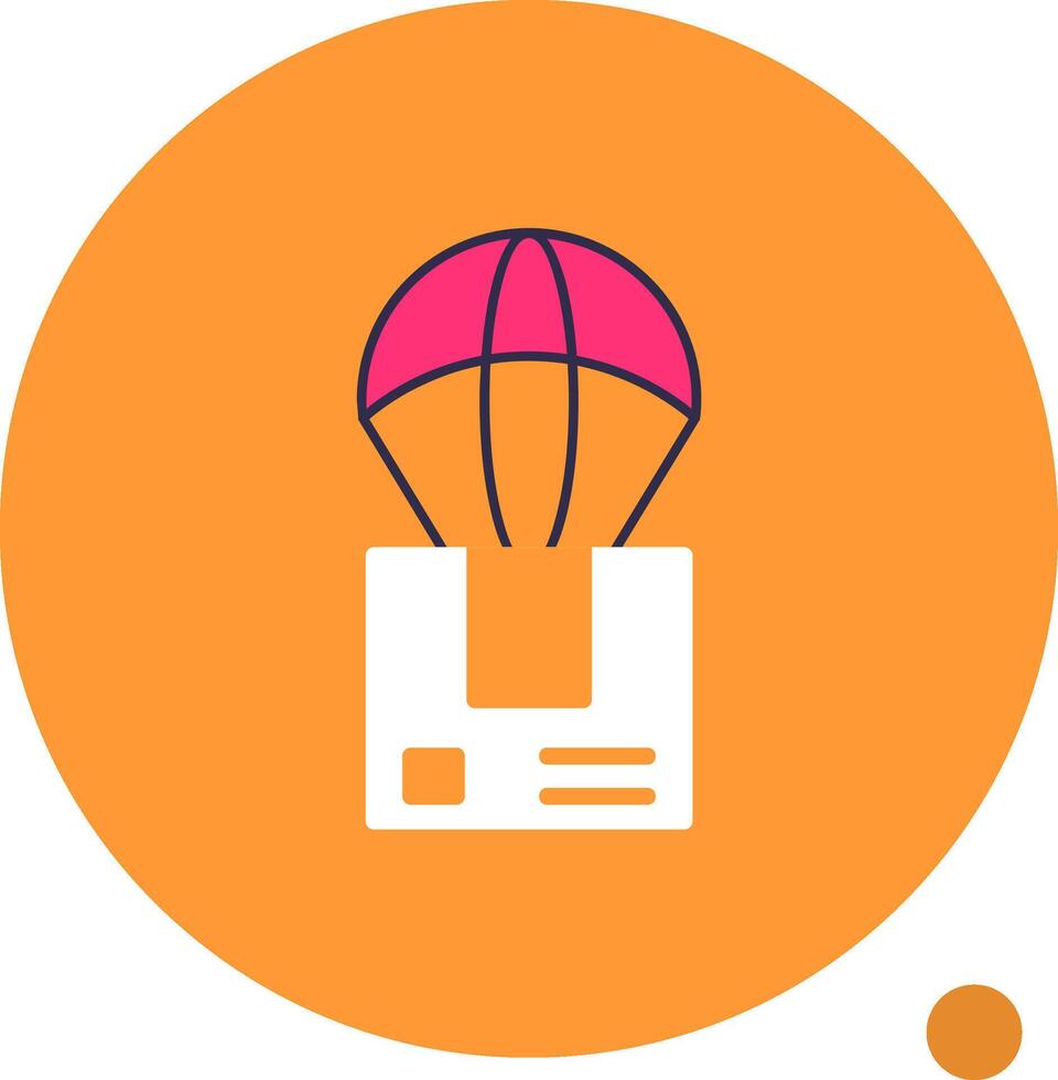 Dropshipper Flat Shadow Icon vector