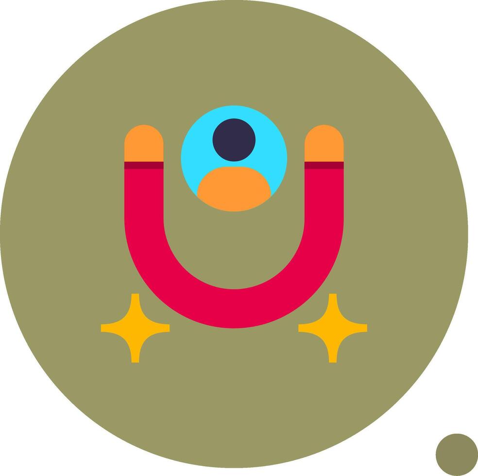 Lead Generation Flat Shadow Icon vector