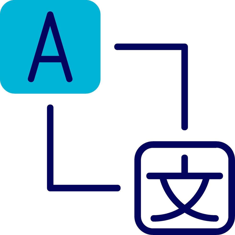 Language Barrier Blue Mixed Icon vector