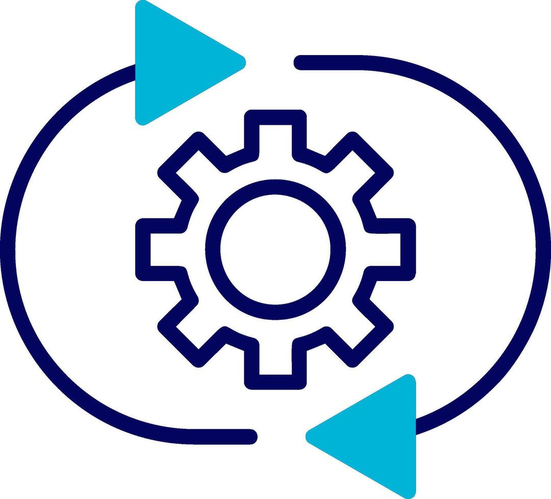 Optimization Blue Mixed Icon vector