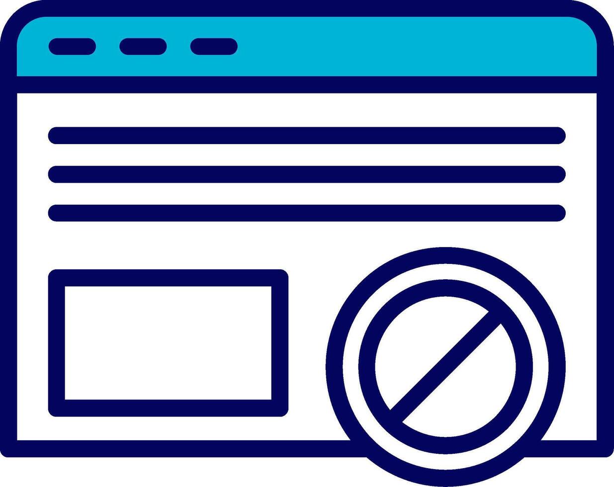 Ad Blocker Blue Mixed Icon vector