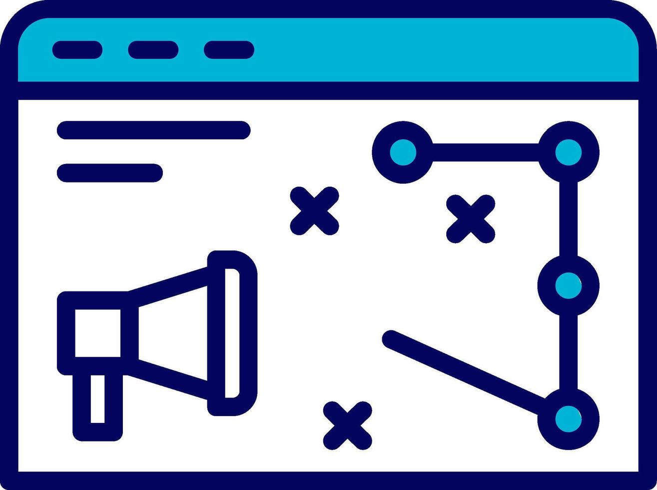 Digital Strategy Blue Mixed Icon vector