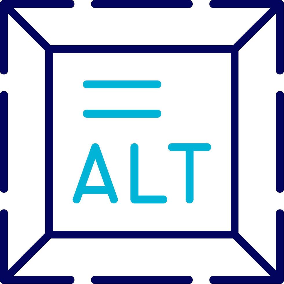Alt Text Blue Mixed Icon vector