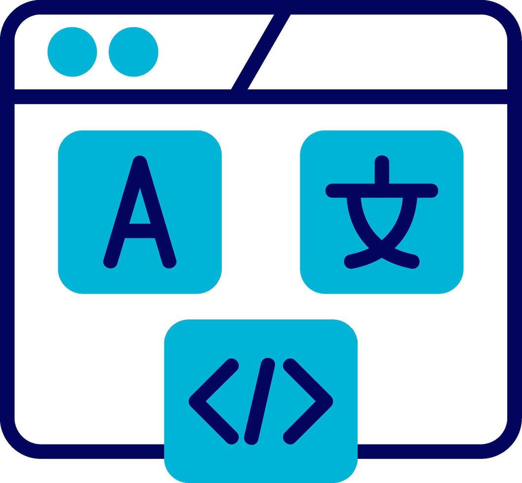 Hreflang Tag Blue Mixed Icon vector