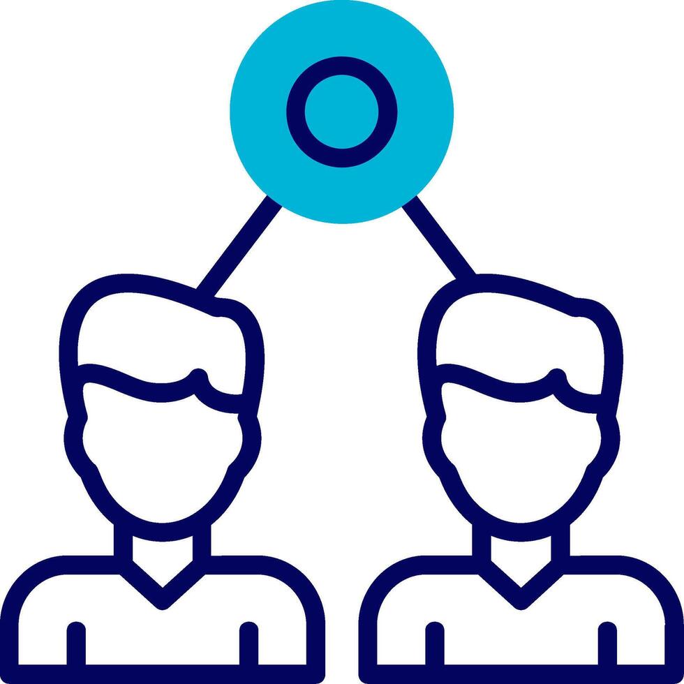 Lookalike Audiences Blue Mixed Icon vector