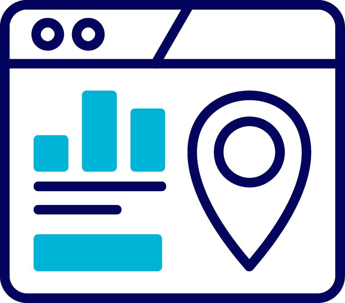 Map Pack Blue Mixed Icon vector
