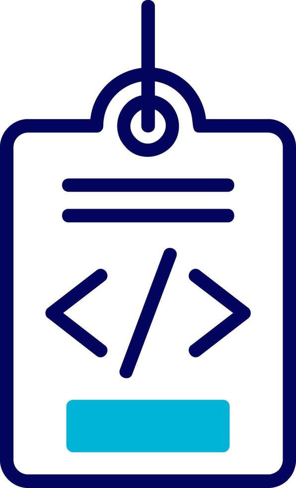 Meta Tags Blue Mixed Icon vector