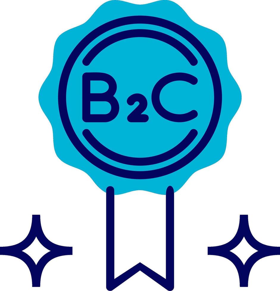 B2C Blue Mixed Icon vector