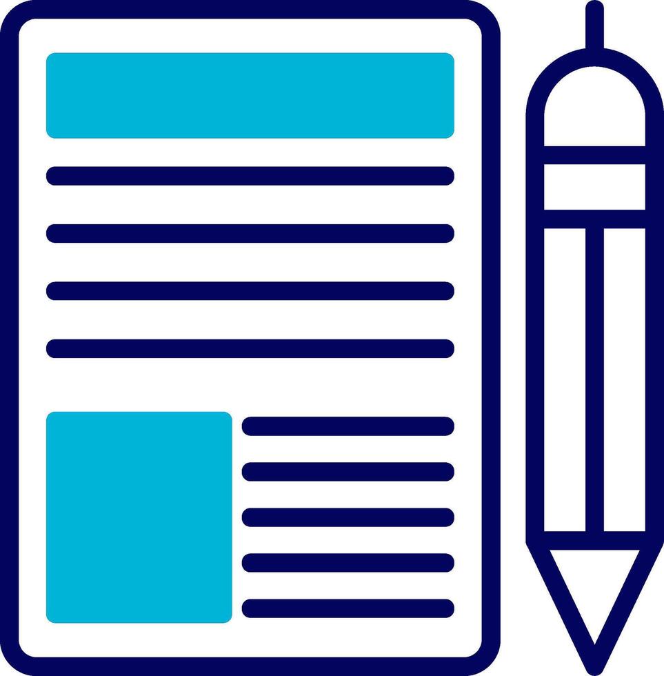 Blogger Blue Mixed Icon vector