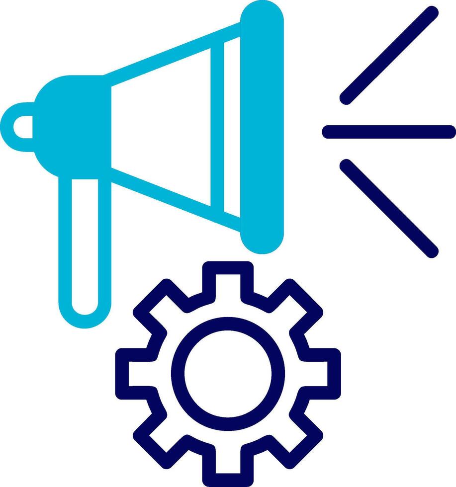 Campaign Optimization Blue Mixed Icon vector