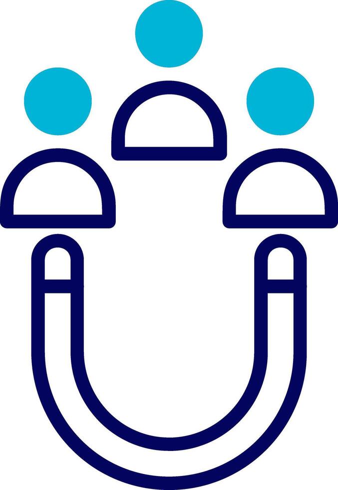 Customer Acquisition Blue Mixed Icon vector
