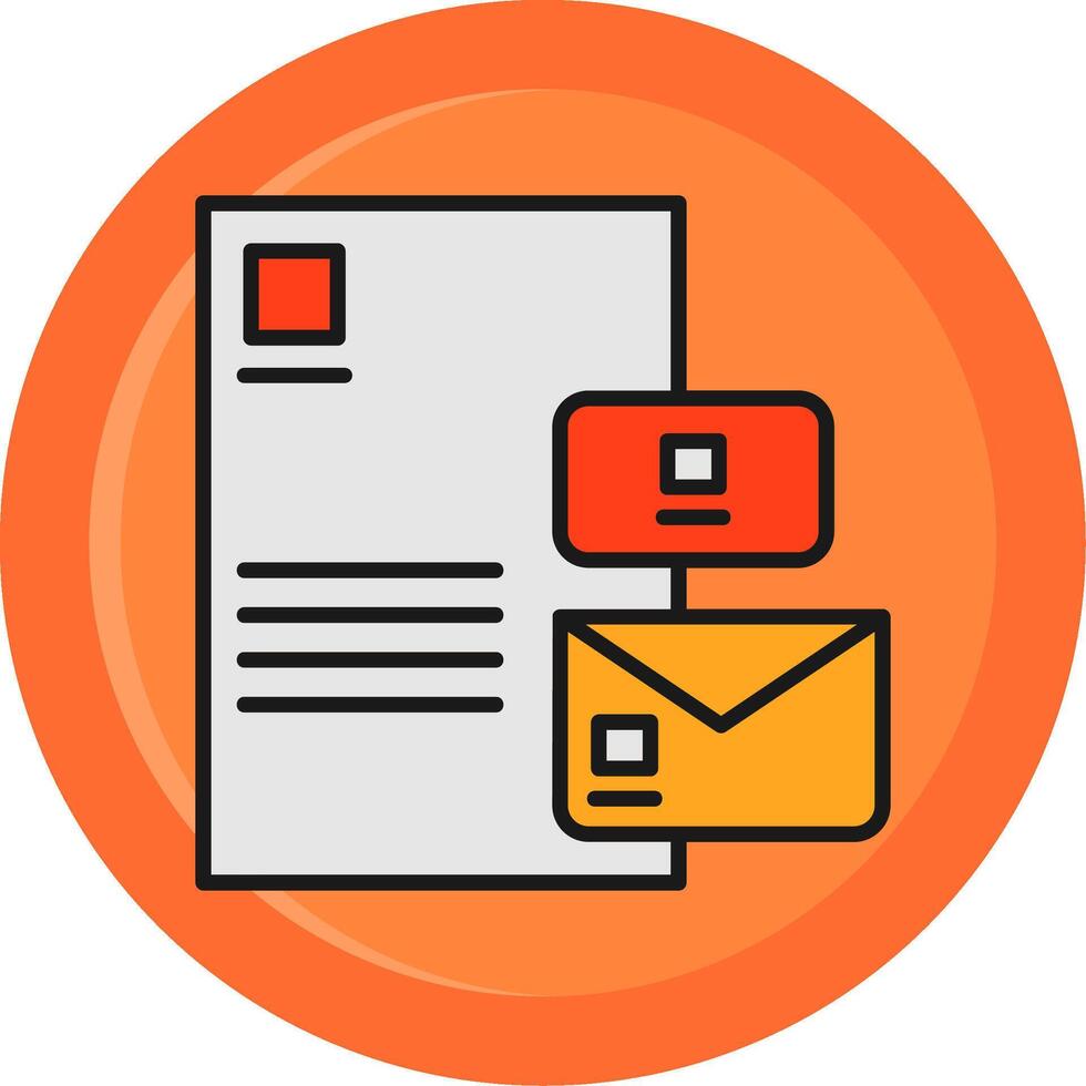 Branding Line Filled Circle Icon vector
