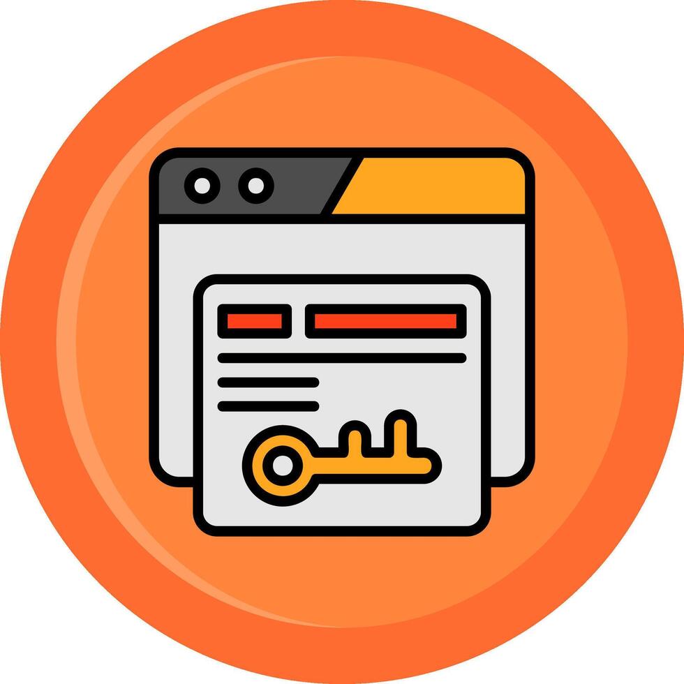 Keyword Stuffing Line Filled Circle Icon vector