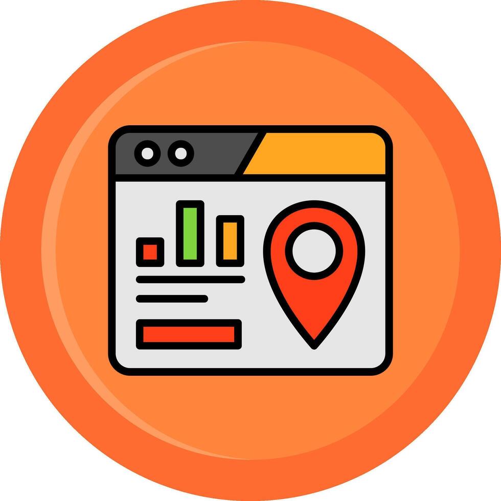 Map Pack Line Filled Circle Icon vector