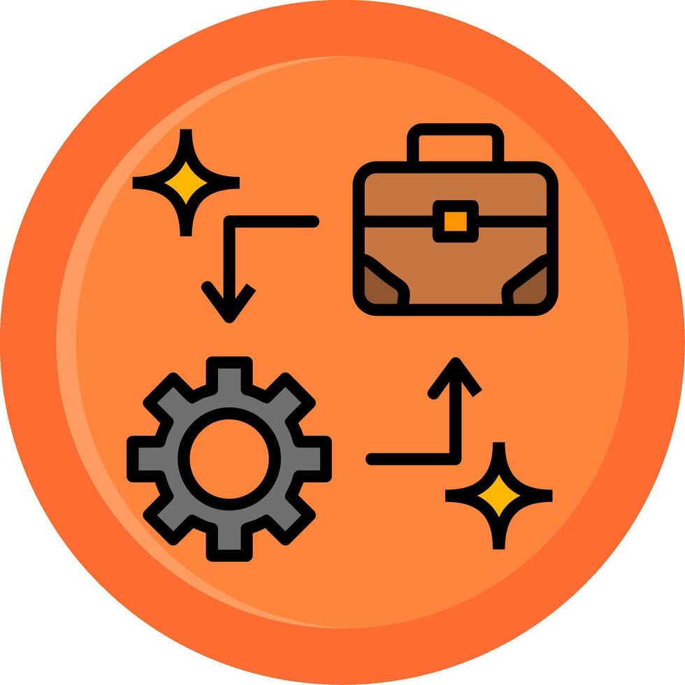 Business Development Line Filled Circle Icon vector