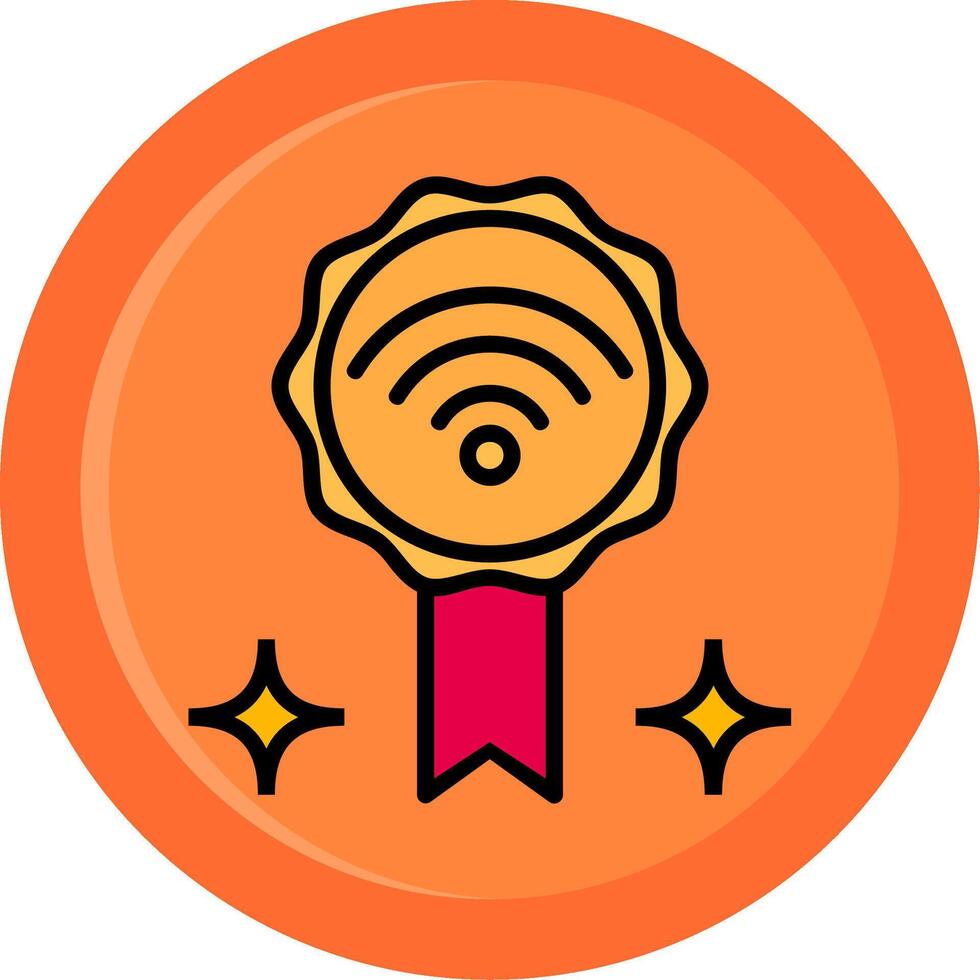 Good Internet Line Filled Circle Icon vector