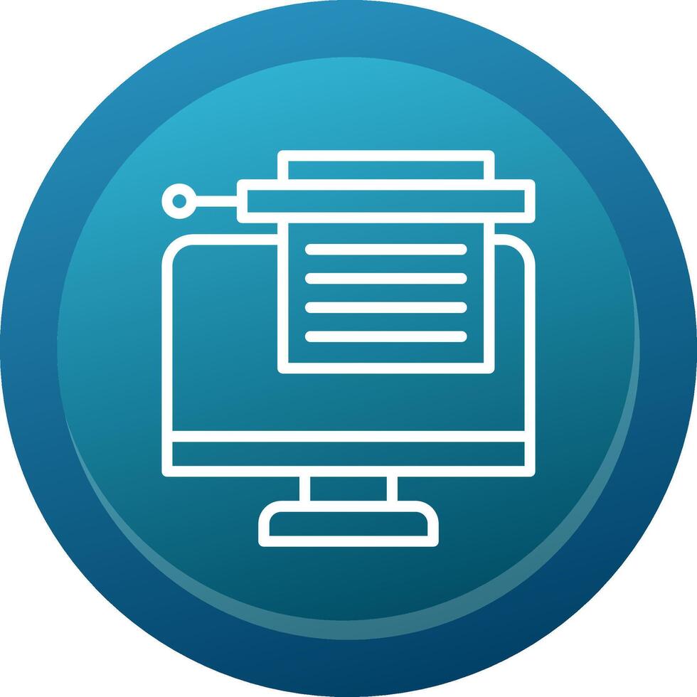 Bots Copywriting Glyph Gradient Button Icon vector