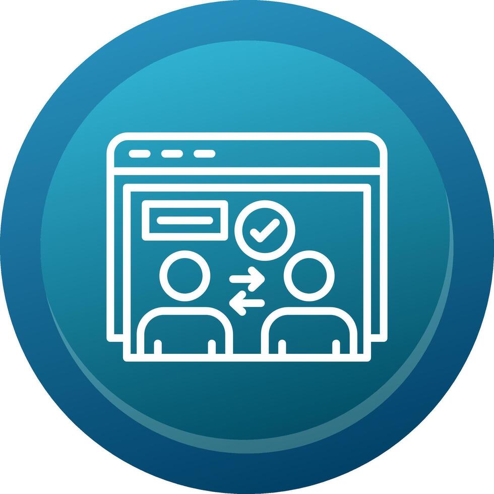Deal Sites Glyph Gradient Button Icon vector