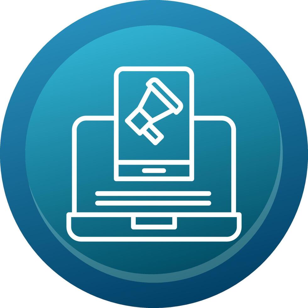 Multi Screen Marketing Glyph Gradient Button Icon vector