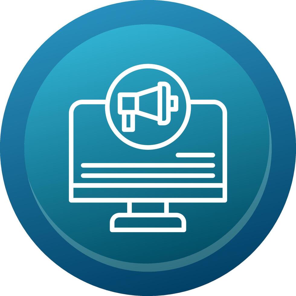 Online Pr Glyph Gradient Button Icon vector