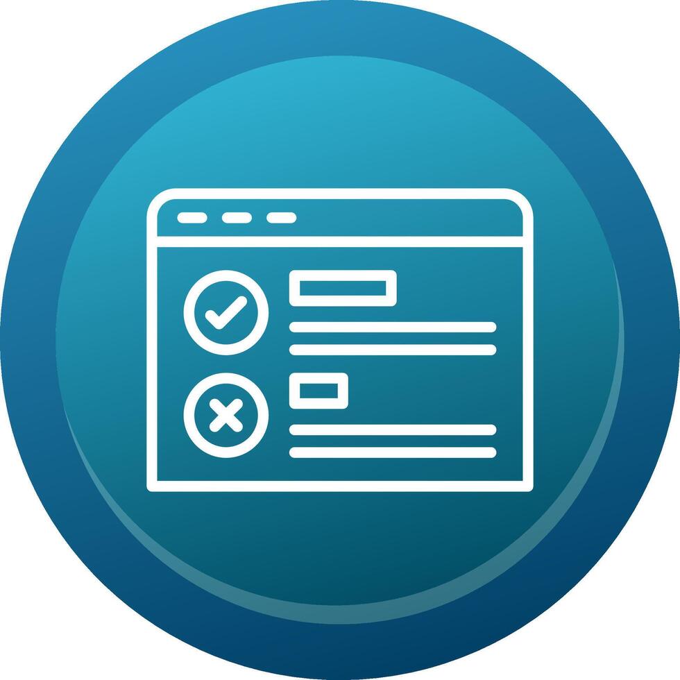 Online Survey Glyph Gradient Button Icon vector