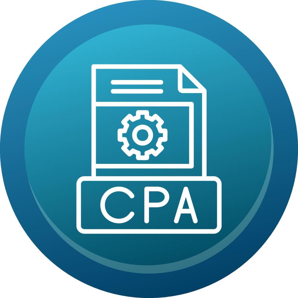 Cpa Glyph Gradient Button Icon vector