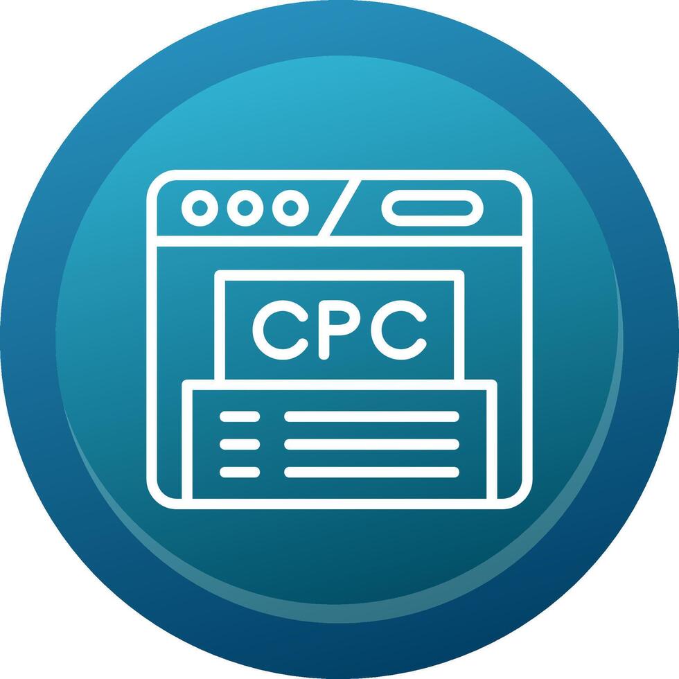 Cpc Glyph Gradient Button Icon vector