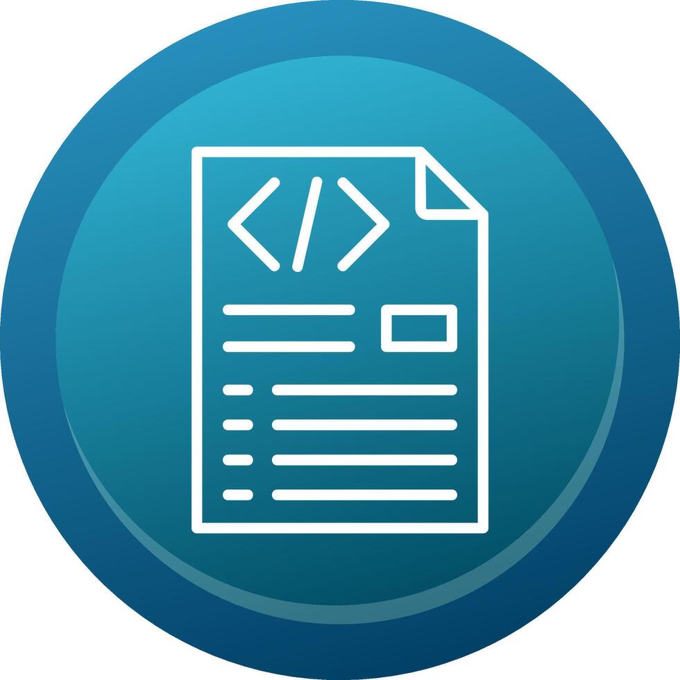 Header Code Glyph Gradient Button Icon vector