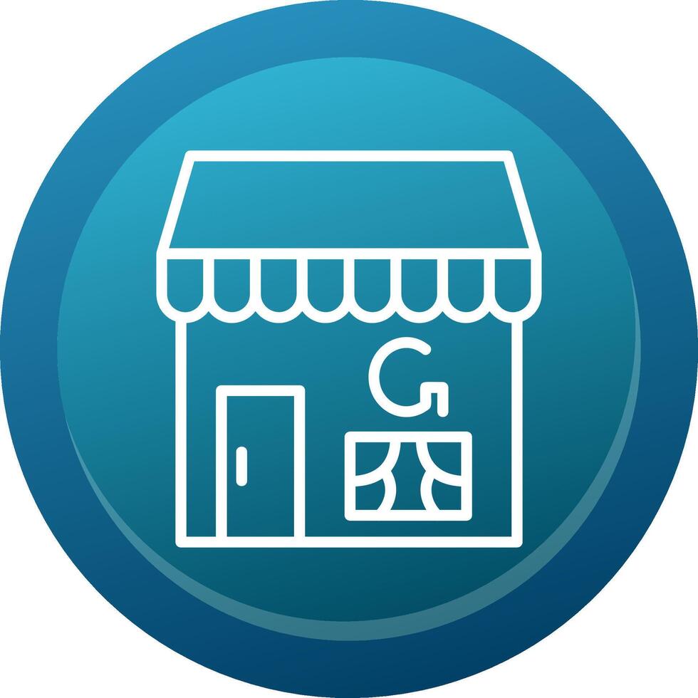 Google My Business Glyph Gradient Button Icon vector