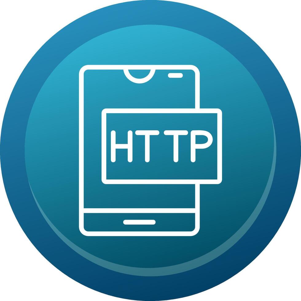 Http Glyph Gradient Button Icon vector
