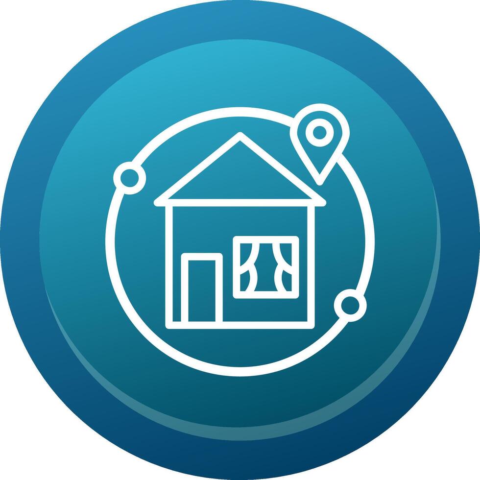 Hyperlocal Glyph Gradient Button Icon vector