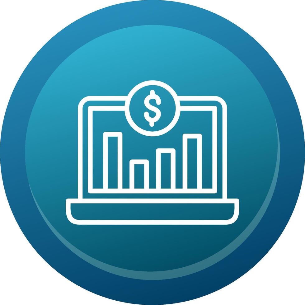 Paid Traffic Glyph Gradient Button Icon vector